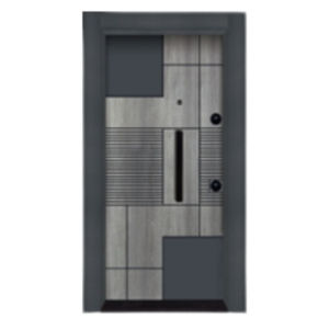 Puerta Exterior Moderna de Acero Inoxidable y Madera/PVC con Apertura Manual, Garantía de 2 Años para Hotel, Villa y Apartamento (TR) - Product Image 3