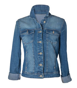 OEM de alta calidad recortada superior a cuadros Yoga entrenamientos transpirable verano cálido algodón chaquetas de mezclilla señoras pantalones vaqueros personalizados otoño caliente - Product Image 2