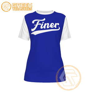 Camiseta de Algodón Personalizada al por Mayor de la Hermandad Zeta Phi Beta, Ropa de Hermandad para Mujer, Bordado para Todas las Temporadas, Estampado Liso Teñido - Product Image 1