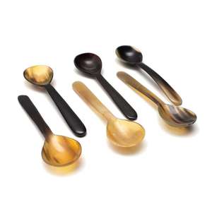 Noorbaba Premium Ensemble de salade écologique Serveur Meilleure qualité Style animal Corne de buffle Poignée en os blanc Poli-Artisanat naturel - Product Image 5