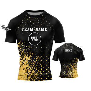 <b>Men</b> <b>Rash</b> <b>guard</b> Grappling Quick Dry Gym Shirt with Custom Logo OEM Fight wear Pakistan - Product Image 6