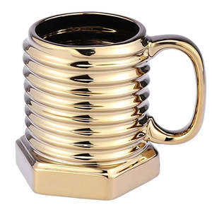 Tazza in ceramica moderna fatta a mano in stile nordico tazza da 200ml in gres gres a forma di vite con manico a microonde sicura per regali aziendali - Product Image 3