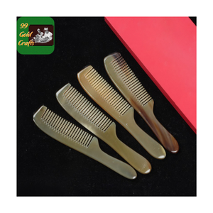Peine de cuerno de buey suave con dientes redondeados-Peine natural para protección del cabello de las mujeres, masaje antirotura y cuero cabelludo - Product Image 1