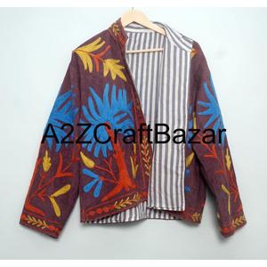 Chaquetas Cotrise Bordadas al por Mayor, Abrigo Unisex para Otoño, Chaqueta Cotrise Corta Étnica, Chaqueta con Bordado Perfecto - Product Image 6