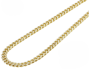 Cadena de eslabones cubanos chapada en oro amarillo en plata de ley S925 Moissanite Diamond Iced Out Hip Hop Collar de joyería de diamantes de lujo - Product Image 2
