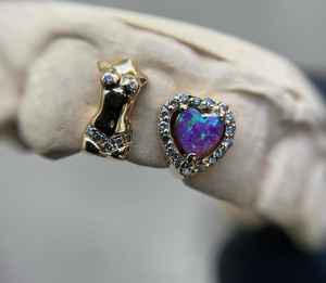 Hip Hop argent glacé Grillz haut bas Zircon cubique Moissanite diamant dents décoration 10k 14k 18k or 925 dents en argent - Product Image 2