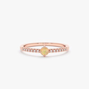 แหวนเพชรโอปอลอัญมณีอัญมณีสำหรับผู้หญิงแหวนหมั้นทอง14K สำหรับงานแต่งงานแบบสั่งทำ - Product Image 1