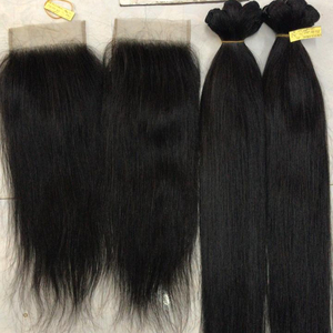 Extensions de cheveux Remy vietnamiennes lisses ondulées naturelles soyeuses et styles de vagues profondes lâches prix d'usine échantillon Stock - Product Image 2