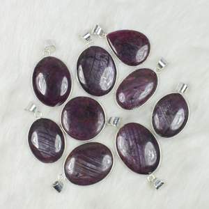 ชุดจี้พลอยทับทิมรูปดาวธรรมชาติประกายหายากสำหรับจี้แฟชั่นขายปลีกและจี้ - Product Image 1