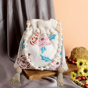 Mujeres indio hecho a mano nuevo diseñador bordado étnico potli bag Weeding Bag bolso venta caliente en Bahrein POR ARTESANÍA DE LUJO - Product Image 4