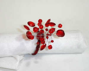 แหวนโลหะสำหรับตกแต่งโต๊ะสไตล์หรูหราชุบทองสำหรับงานแต่งงาน - Product Image 6