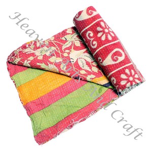 Couverture Kantha Gudari, couverture Kantha Gudari, vente en gros, fournisseur d'or, GD2110, couverture Kantha faite à la main, coton imprimé indien - Product Image 3