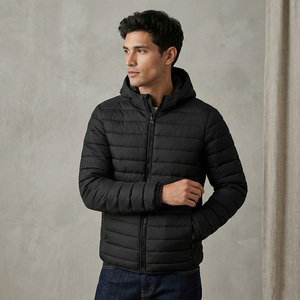 Veste d'hiver pour homme en duvet de canard blanc OEM, à capuche, ultra chaude, isolante, coupe-vent, pour l'extérieur, couleur unie, décontractée - Product Image 2