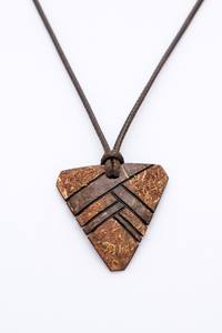 Collar de joyería de cáscara de coco ecológico hecho a mano al por mayor con pendiente de India - Product Image 4