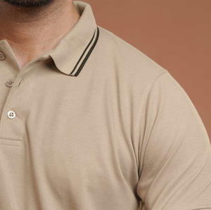 เสื้อยืดคอตั้งแขนสั้นผ้าพรีเมียม ระบายอากาศได้ดี เป็นมิตรกับสิ่งแวดล้อม ผลิตจากโพลีเอสเตอร์/คอตตอน แห้งเร็ว สไตล์ลำลองและธุรกิจ สำหรับผู้ชาย - Product Image 2