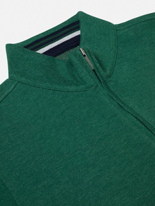 Sudadera informal atlética de manga larga con media cremallera de lana para hombre, Jersey cálido con logotipo personalizado de algodón 100%, ropa de calle transpirable de invierno - Product Image 2