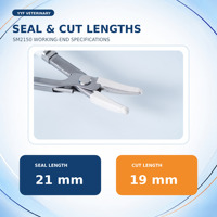 Instrument chirurgical pour hôpital vétérinaire YYF SM2150, coupe-sangles réutilisable à mâchoires courbées pour chirurgie ouverte