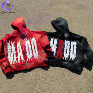 เสื้อมีฮู้ดแบบสวมหัวของผู้ชายเสื้อฮู้ดแบบสวมหัวผ้าซักกรดใส่สบาย - Product Image 1