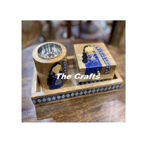 Antique Design Mubkhar <b>Burner</b> With <b>Oud</b> Box And Tray In Wooden And Steel Bakhoor Incense <b>Burner</b> At Low Price - Product Image 1