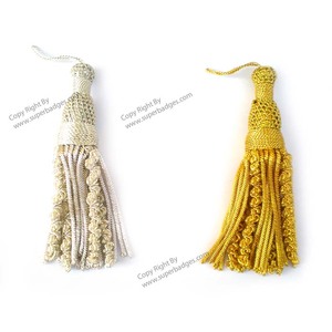 Hecho a mano de alta calidad 100% seda borla ceremonial uniforme joyería uso sedoso lingote alambre encaje trenza cortinas propósito decorativo - Product Image 3