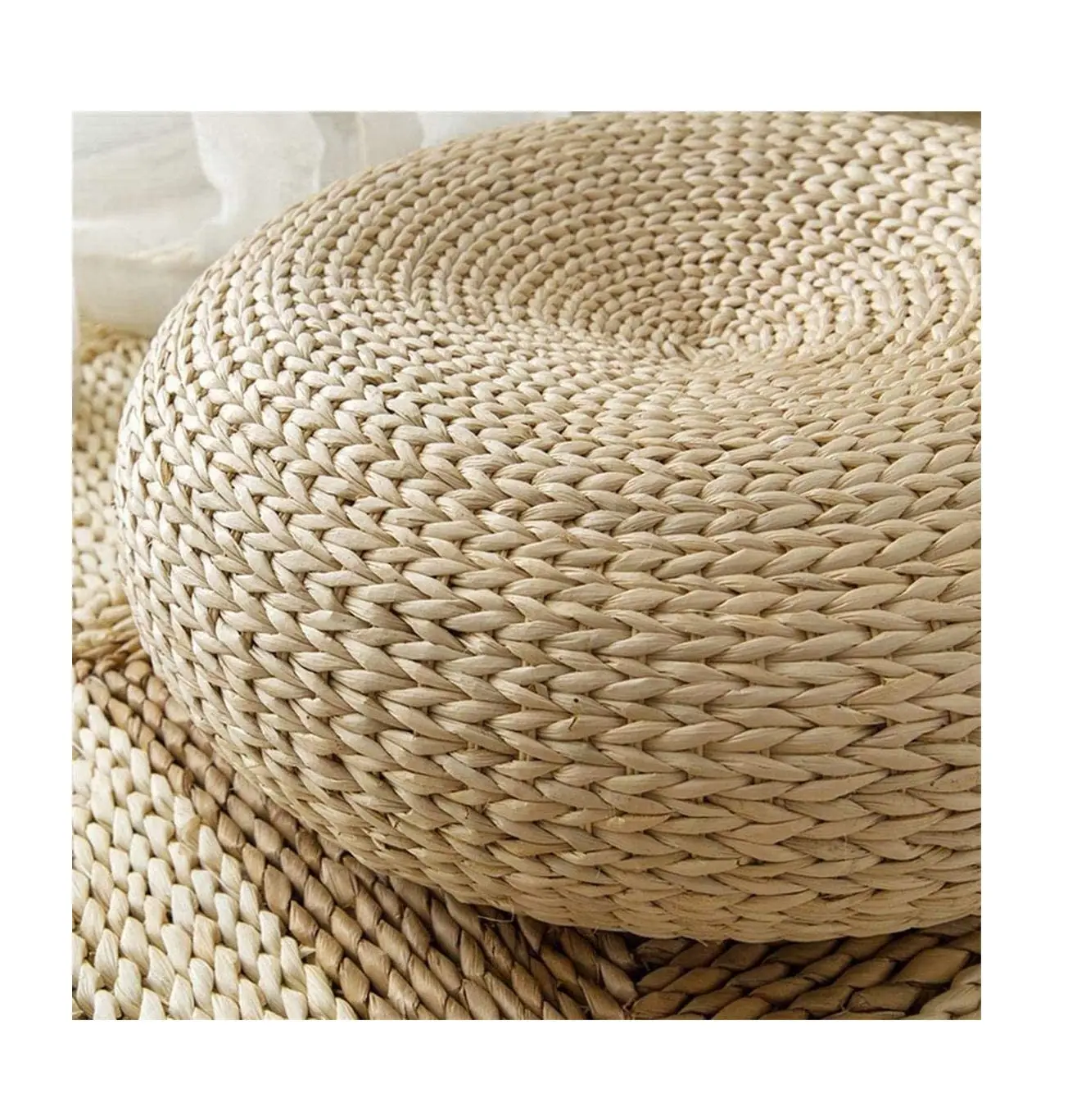 Water Hyacinth Pillow Rustic Straw Pouf Ottoman for Meditation Straw Cushion for Picnic Seat Pad HUNG TAM VN from Vietnam