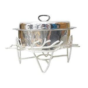 Nickel chauffe-plats mariages fête forme carrée en métal chauffe-plats Restaurant hôtel fournitures chauffe-plats buffet serveur - Product Image 3