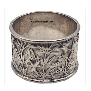 Forme de feuille porte-anneau de serviette en métal fait à la main en gros décoration de table fabricant d'anneau de serviette de mariage - Product Image 5