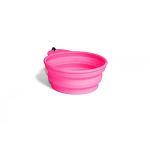 Tazón Portátil Rosa de Silicona, Plegable y Hermético para Viajes, Ideal para Acampar con Hámsters, Pollos, Reptiles, Animales y Aves - Product Image 1
