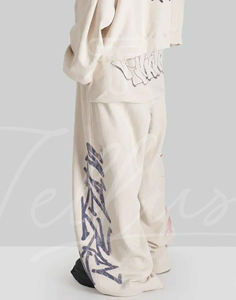 Pantalons de survêtement décontractés pour hommes sur mesure, 100% coton Oxford, imperméables, respirants, jambes larges, taille plus, fabrication sur mesure - Product Image 3