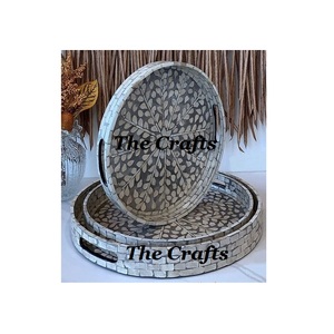 Latest Design Wood Food Serving <b>Tray</b> With Stainless Steel Handles Greatest Quality <b>Snacks</b> Serving <b>Tray</b> At Low Price - Product Image 5