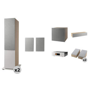 Récepteur A/V 9.2 canaux J-BL MA9100HP et kit de haut-parleurs surround 5.1.4 Atmos (Latte/Blanc) - Product Image 1