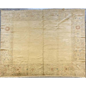 Alfombra Tradicional Pakistaní Hecha a Mano con Lana Natural y Algodón, 7'5'' X 10'3, Panr01750 - Product Image 1