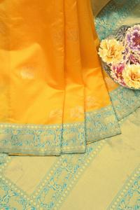 Presentamos una nueva tela festiva de seda Lichi suave con la colección Rich Pallu Jacquard Work Saree - Product Image 6