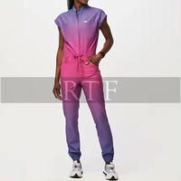 Tenues d'infirmière respirantes grandes tailles, ensembles de blouses médicales à deux poches avec fermeture éclair pour hôpital