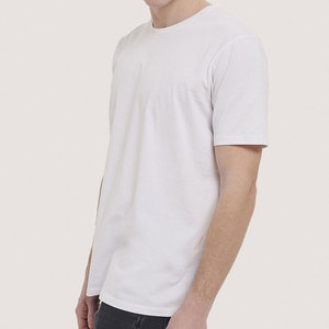 100% T-shirt en coton peigné pour hommes et femmes Logo personnalisable T-shirt uni T-shirt solide coupe régulière pour hommes et garçons - Product Image 4