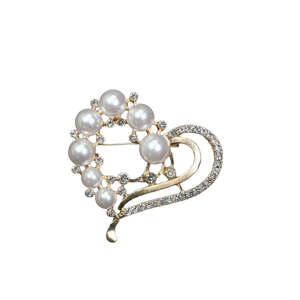 Broche de Flores Retro de Moda con Perla de Agua Dulce y Diamantes, Hebilla de Broche para Mujer, Uso Diario - Product Image 5