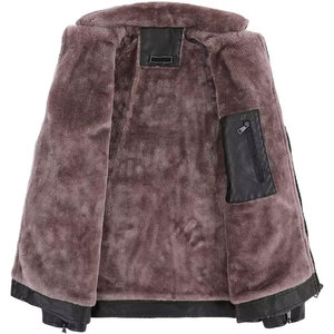 เสื้อแจ็คเก็ตหนังผู้ชายแฟชั่นใหม่ ดีไซน์ใหม่ ราคาขายส่ง แจ็คเก็ตหนังหนาสำหรับฤดูหนาว - Product Image 3