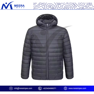 เสื้อแจ็คเก็ตพัฟเฟอร์สีดำแบบใหม่ สไตล์ฮิปสเตอร์ สำหรับผู้ชายและผู้หญิง  พร้อมโลโก้สั่งทำพิเศษ  สำหรับฤดูหนาว  กันน้ำ ระบายอากาศได้ดี มีฮู้ด  รับผลิตแบบ OEM ODM - Product Image 3