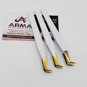 Pinzas para extensión de pestañas de alta calidad Pinzas para pestañas de volumen de acero inoxidable sostenibles Punta puntiaguda con logotipo personalizado - Product Image 5