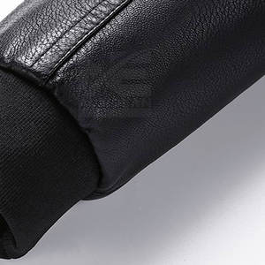 Vente chaude Nouvelle mode Veste en cuir coupe-vent d'hiver pour hommes avec col montant Vêtements pour hommes - Product Image 4