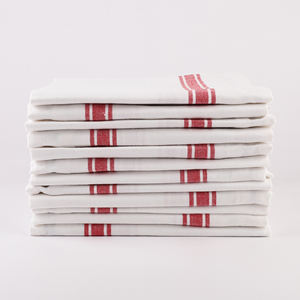 Paquete de toallas de algodón 100% de 12 tiras vintage con patrón de cuadros rojos hogar cocina Golf niños-Lino tejido microfibra Bambú - Product Image 1