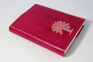 Soft Cover Wood & Acid Free Symbolic Banana Tree Debossed and Made Look Fuchsia Leather Journal - Product Image 2