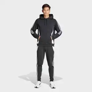 Custom 500GSM 100% Cotton Track Suit For Mens Oversize Fleece Sweatsuit Sport Fit Pullover Blank Hoodies And Sweatpants Set