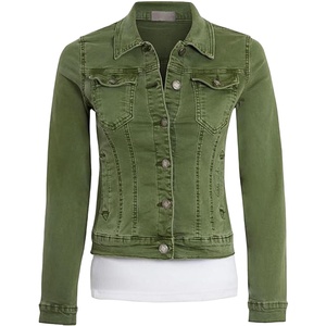 Veste en jean pour femmes de haute qualité, best-seller, manches longues, coupe classique, tendance, nouvelle arrivée, services OEM disponibles - Product Image 1