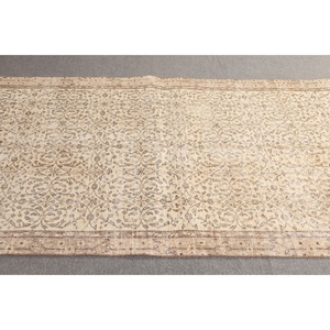 พรมวินเทจขนาด 4.7x7.9 ฟุต, พรมตุรกี, พรมลายเรขาคณิตสีเบจ - Product Image 3