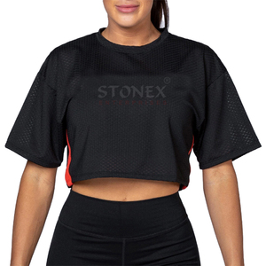 Nuevo producto Venta caliente Top pequeño de cuello alto Crop Top y camiseta de manga corta para mujer con cuello redondo - Product Image 1