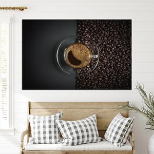 Impression sur toile Café Moderne : Art mural élégant pour la décoration intérieure, TOILE ENVELOPPEE - Product Image 1
