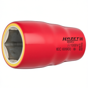Hazet 6-Point Hexagonal Square 1/2'' <b>Socket</b> with Traction Profile 1000V Protective Insulation - Product Image 3