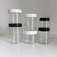 Bocal de rangement en plastique transparent de 200ml avec couvercle hermétique pour emballage de crème alimentaire beurre salade