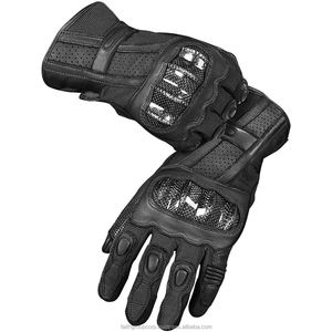 Temporada de invierno Protección de nudillos de dedo completo Guantes de cuero puro Bicicleta Ciclismo Hombres Guantes de cuero Logotipo personalizado Guantes de motocicleta - Product Image 5
